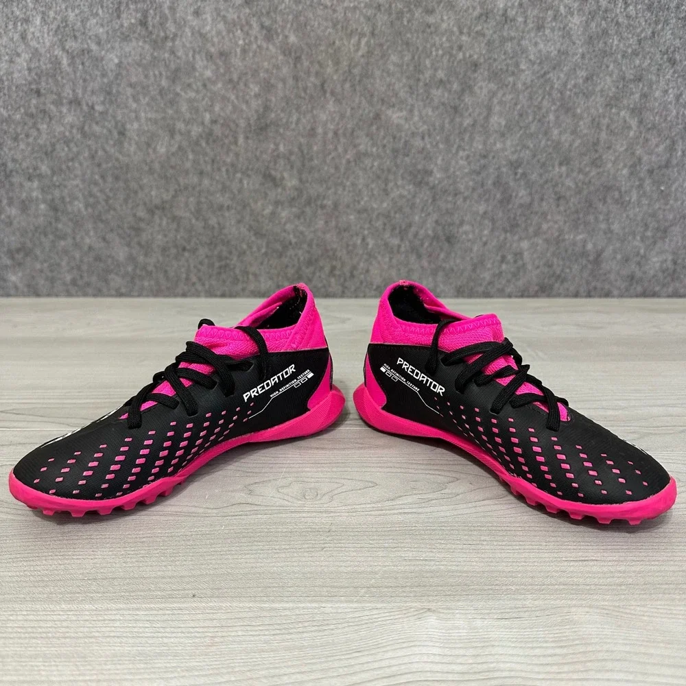 Adidas Predator Accuracy.3 Turf Shoes Kids Size 11K Black Pink Soccer Cleats